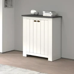 Scarpiera 2 Ante Mobile Ingresso Bianco Report 4 Ripiani 84x42x100 cm