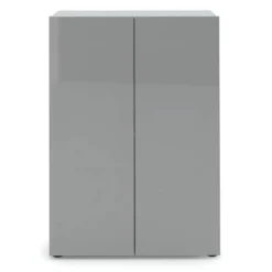 Scarpiera 2 Ante 80x34x114 cm Grigia Salvaspazio