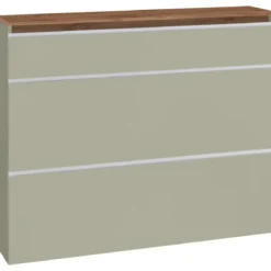 Scarpiera 120 cm 3 Ante Ribalta Tortora Rovere Salvaspazio da Ingresso