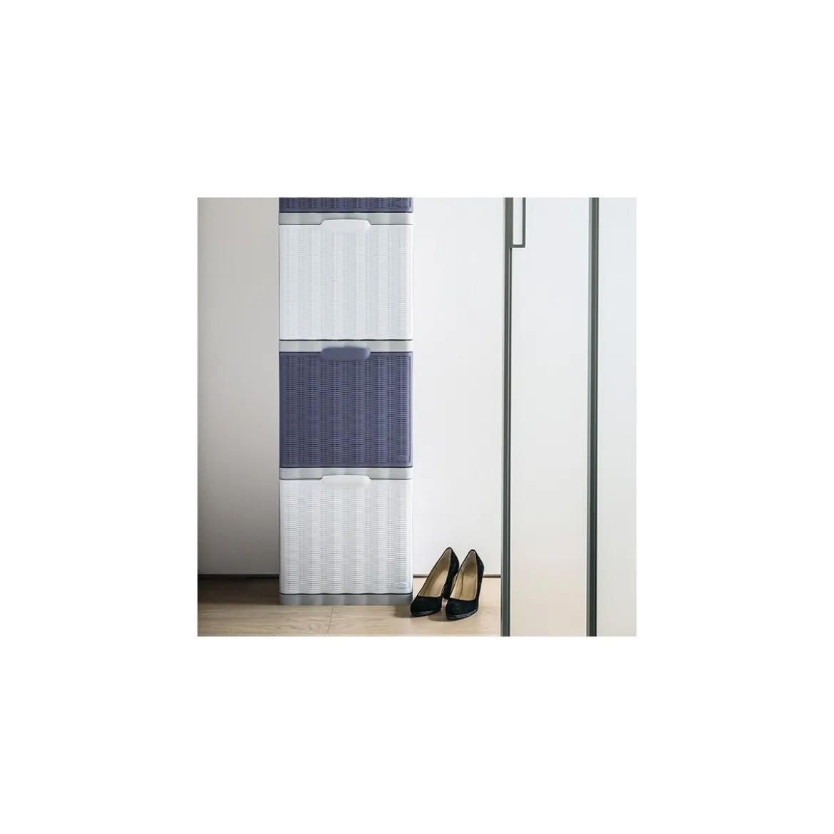 Scarpiera in Plastica Modulare Slim Salvaspazio Ingresso Mobile Porta Scarpe