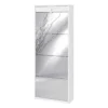 Scarpiera Ossido Bianco 4 Ante a Specchio Ribalta Doppia 20 Paia Cassetto Scarpe
