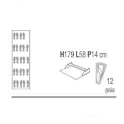 Scarpiera Slim 5 Ante Ribalta Bianco Legno Porta Scarpe Mobile Alto Salvaspazio