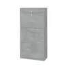 Scarpiera Slim Grigio 3 Ante Ribalta con Cassetto Portascarpe Mobile Salvaspazio