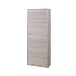 Scarpiera Slim Olmo 4 Ante Ribalta con Cassetto Porta Scarpe Mobile Kit in Legno