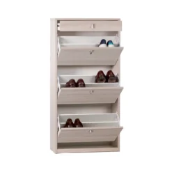 Scarpiera Slim Olmo 3 Ante Ribalta con Cassetto Portascarpe Mobile Salvaspazio