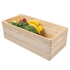 Scatola in Legno Organizzatore Frutta e Verdura Cassetta Impilabile