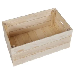 Scatola in Legno Organizzatore Frutta e Verdura Cassetta Impilabile