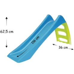 Scivolo Bambini Plastica 116 cm con Attacco Acqua e Scaletta 3 Gradini