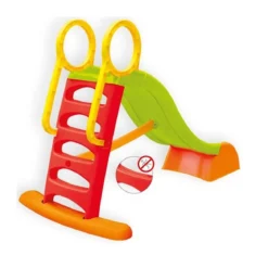 Scivolo Lungo 180cm Plastica Scaletta 5 Gradini h 110cm Innesto Acqua Giardino