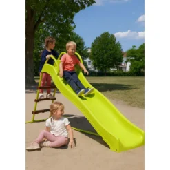 Scivolo per Bambini in Acciaio da Giardino Verde 95x185x105 cm