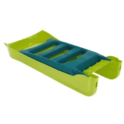 Scivolo per Bambini Pieghevole Salvaspazio a 3 Gradini in Plastica Verde
