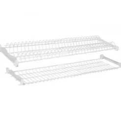 Scolapiatti a Incasso Organizzatore Piatti in Acciaio Plastificato 86 cm