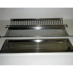 Scolapiatti da Incasso 76 cm Inox Vassoio Salvagocce Pensile Cucina