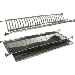 Scolapiatti da Incasso 76 cm Inox Vassoio Salvagocce Pensile Cucina