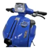 Scooter Elettrico Blu per Bambini 24V Sedile Pelle Ruote Pneumatiche