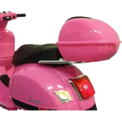 Scooter Elettrico per Bambini Vespa GT 12V Rosa Sedile in Pelle Luci
