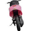 Scooter Elettrico per Bambini Rosa 24V Sedile Pelle e Ruote Pneumatiche