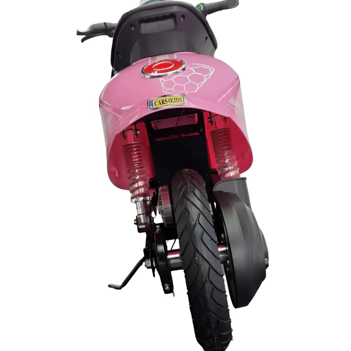 Scooter Elettrico per Bambini Rosa 24V Sedile Pelle e Ruote Pneumatiche