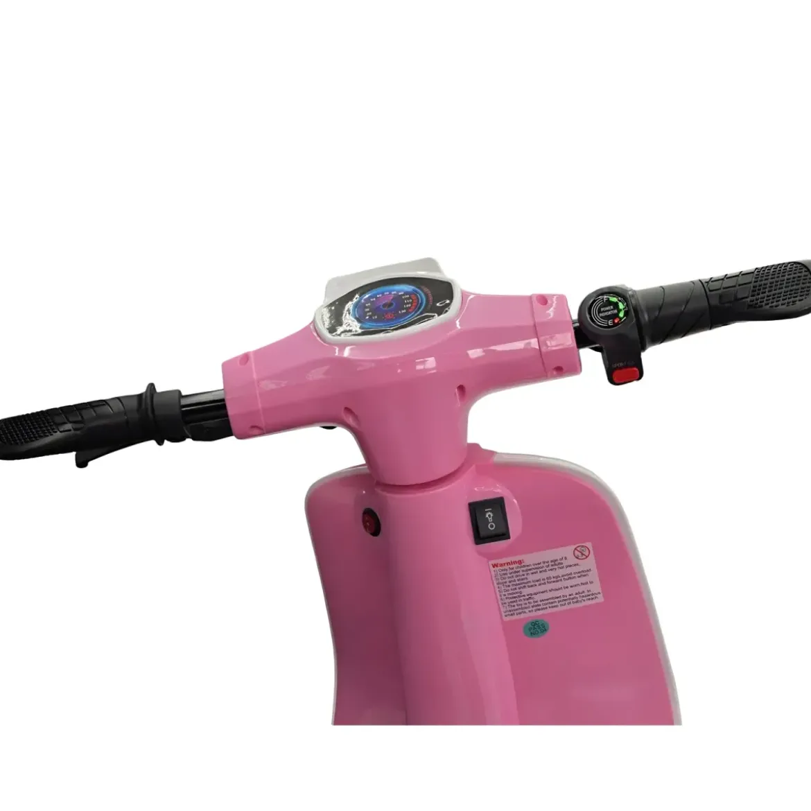 Scooter Elettrico per Bambini Rosa 24V Sedile Pelle e Ruote Pneumatiche