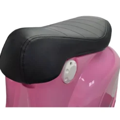 Scooter Elettrico per Bambini Rosa 24V Sedile Pelle e Ruote Pneumatiche