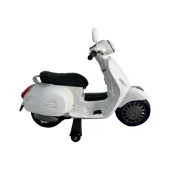 Scooter Elettrico per Bambini Happy Bianco Doppia Velocità e MP3