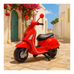 Scooter Elettrico per Bambini Happy Rosso Doppia Velocità e MP3
