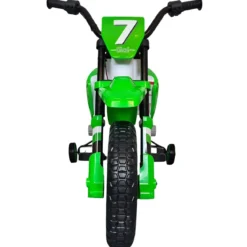 Scooter Motorino Elettrico per Bambini a Batteria 12 Volt Verde Moto da Cross