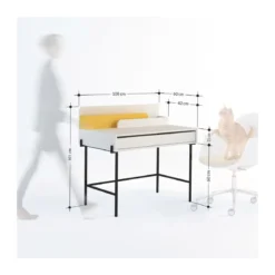 Scrivania con Cassetto Rovere 110x60 cm Camera Ufficio Studio