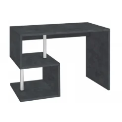 Scrivania con Ripiani Libreria Grigio 100 cm Ufficio Studio