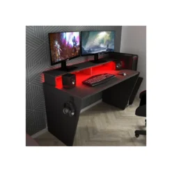 Scrivania da Gaming 130cm con luci a led e porta cuffie