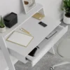 Scrivania da Parete con Cassetto Bianco Salvaspazio per Studio Ufficio