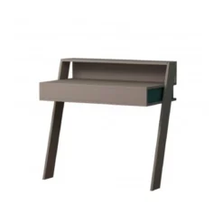 Scrivania da Parete Tortora 94x50 cm per Ufficio Coworking Bordi PVC