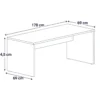 Scrivania da Ufficio Design Direzionale in Legno 178x69x74,5 cm
