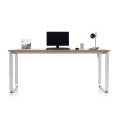 Scrivania Grande Moderna Rovere 180 Portapc Computer Bimbi Tavolo in Legno Ferro