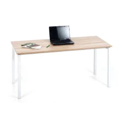Scrivania Grande Tavolo Rovere 160 per Ufficio Cameretta in Ferro Legno Bambini