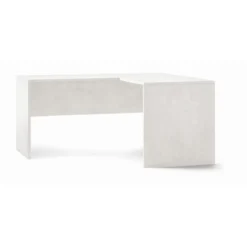 Scrivania Legno 160x150 cm ad Angolo Bianco Moderna da Ufficio Studio