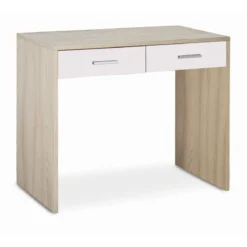 Scrivania Mobile in Legno 90 cm Olmo Bianco Cassetti Uffico Camera Studio