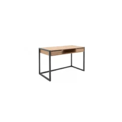 Scrivania Moderna Antracite da Ufficio in Legno e Ferro