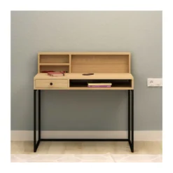 Scrivania Moderna Rovere 100x60 con Cassetto da Ufficio in Legno