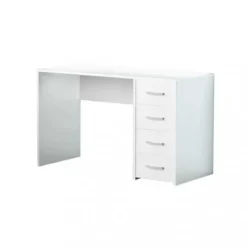 Scrivania Porta Pc in Legno Bianco per Ufficio Cameretta Bambini Cassetto