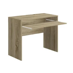 Scrivania Rovere 90 cm con Piano Estraibile PortaPc Tavolo Moderna Salvaspazio
