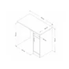 Scrivania Rovere 90x50 cm per Camera da Letto