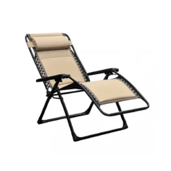 Sdraio Comfort da Esterno con Braccioli Basculante Marrone Spiaggia
