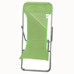 Sdraio Pieghevole Prendisole Verde in Acciaio da Mare e Giardino