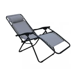 Sdraio relax Basculante Grigio con Braccioli Spiaggia Giardino