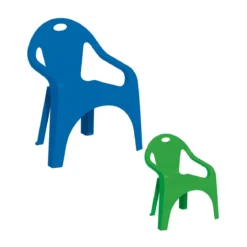 Sedia Bambini Plastica con Braccioli e Foro Schienale Interno Esterno