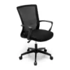 Sedia con ruote per Scrivania Nera Poltrona da Ufficio con Braccioli Ergonomica