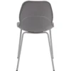 Sedia Cucina Moderna in Plastica Grigio con Gambe in Metallo Grigio