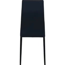 Sedia Cucina Moderna Metallo Nero Seduta Imbottita Schienale Alto