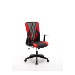 Sedia da Gaming Rossa e Nera e alzata regolabile